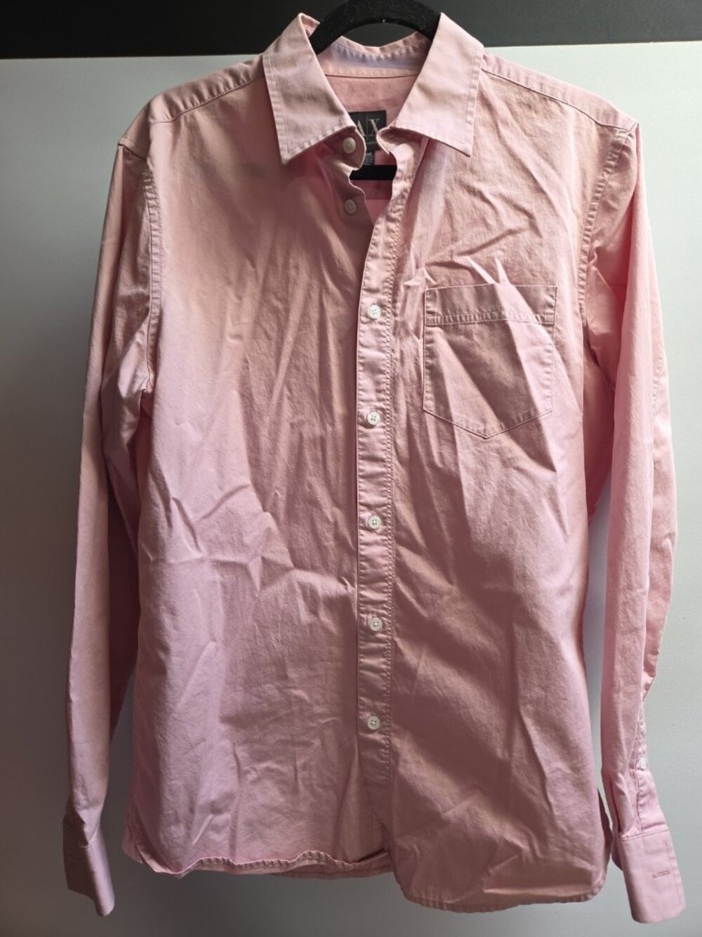 Armani Exchange Long Sleeve Button Down Shirt Men's Medium Med M Pink Business